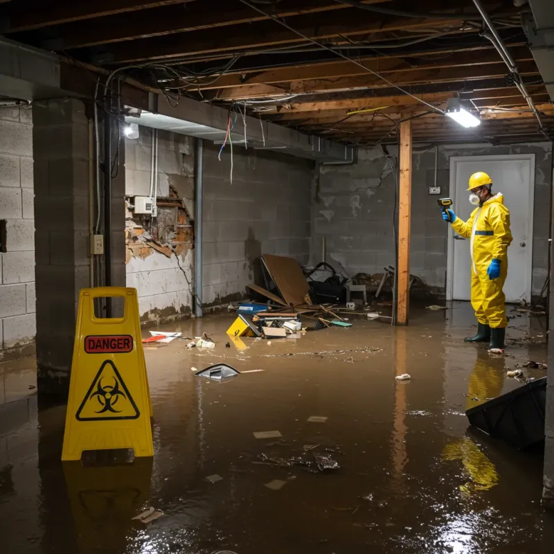 Flooded Basement Electrical Hazard in Windsor, IL Property