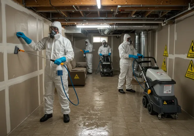 Basement Moisture Removal and Structural Drying process in Windsor, IL